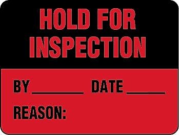 ColorBrite™ "Hold For Inspection" Label, 1.5" x 2", 500/Roll (BT320)