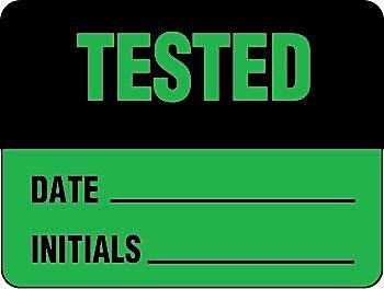 ColorBrite™ "Tested" Label, 1.5" x 2", 500/Roll (BT322)