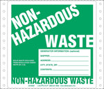 Labelmaster® Non-Hazardous Waste Label, w/Generator Info, Pin-Feed Paper, 5.875" x 6", 500/Pack (CFGWM7)