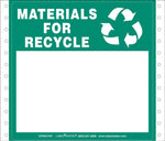 Labelmaster® Materials for Recycle Label, Blank, No Lines, Pin-Feed Paper, Pack 500, 500/Pack (CFRECY67)