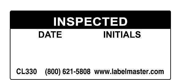 ColorBrite™ Inspected Label, PVC-Free Film, 1 3/4" x 3/4", 500/Roll (CL330)