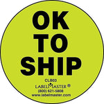 ColorBrite™ Ok To Ship Label, 500/Roll (CLB03)