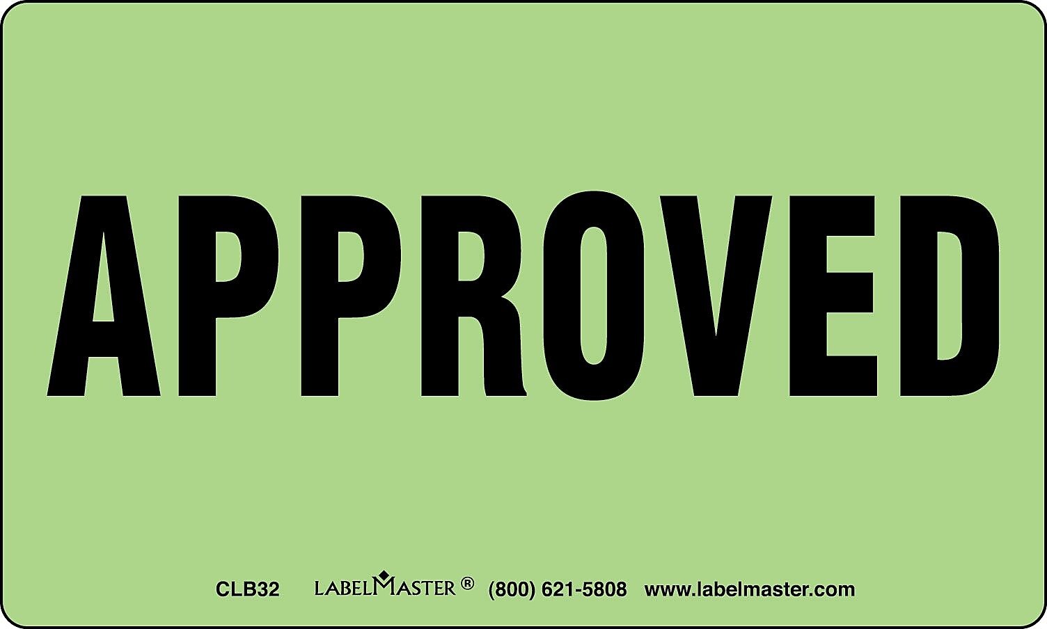 ColorBrite™ Approved Label, 5" x 3", 3" x 5", 500/Roll (CLB32)