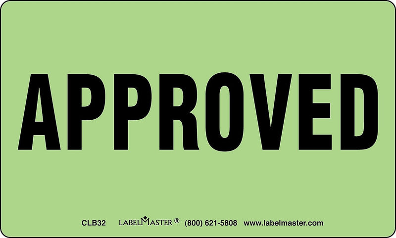 ColorBrite™ Approved Label, 5" x 3", 3" x 5", 500/Roll (CLB32)