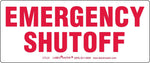 Labelmaster® Emergency Shutoff Marking, Vinyl, 6" x 2 1/2", 2.5" x 6", 100/Roll (CTL31)