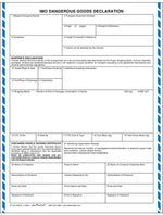 Labelmaster® IMO Dangerous Goods Declaration Form, Laser 1-Part, 100/Pack (F03LR)