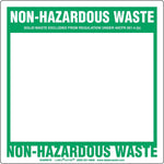 Labelmaster® Non-Hazardous Waste Label, Blank Open Box, Stock PVC-Free Film, 6" x 6", 100/Pack (GAWMVS)