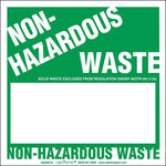Labelmaster® Non-Hazardous Waste Label, Blank 1/2 Open Box, Stock Paper, 6" x 6", 100/Pack (GBWMTS)