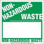 Labelmaster® Non-Hazardous Waste Label, Blank 1/2 Open Box, Stock PVCF, 6" x 6", 100/Pack (GBWMVS)