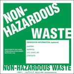 Labelmaster® Non-Hazardous Waste Labels w/Generator Info, 6" x 6", 100/Roll (GWMT7L)