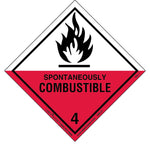 Labelmaster® Spontaneously Combustible Label, Worded, Paper, 100mm x 100mm, 500/Roll (HML21)