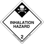 Labelmaster® Inhalation Hazard Label, Worded, Paper, 100mm x 100mm, 500/Roll (HML28)