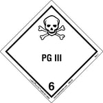 Labelmaster® PG III Label, Worded, Paper, 100mm x 100mm, 500/Roll (HML32)