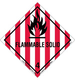 Labelmaster® Flammable Solid Label, Worded, Paper, 100mm x 100mm, 500/Roll (HML5)
