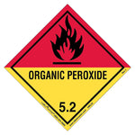 Labelmaster® Organic Peroxide Label, Worded, Paper, 100mm x 100mm, 500/Roll (HML52)