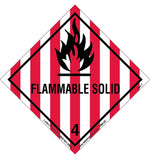 Labelmaster® Flammable Solid Label, Worded, Paper, 100mm x 100mm, 100/Roll (HML5C)