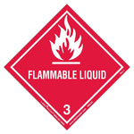 Labelmaster® Flammable Liquid Label, Worded, Paper, 100mm x 100mm, 100/Roll (HML6C)