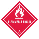 Labelmaster® Flammable Liquid Label, Worded, Paper, 100mm x 100mm, 50/Pack (HML6S)