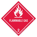 Labelmaster® Flammable Gas Label, Worded, Paper, 100mm x 100mm, 500/Roll (HML7)