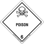 Labelmaster® Poison Label, Worded, Paper, 100mm x 100mm, 500/Roll (HML8)