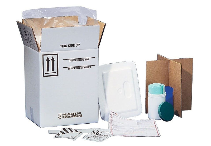 11" x 9" x 13.75" Insulated Dry Ice Packaging Kit, White (HMS-69110)