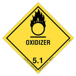 Labelmaster® Oxidizer Label, Worded, PVC-Free Film, 100mm x 100mm, 500/Roll (HMSL110)