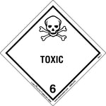 Labelmaster® Toxic Label, Worded, PVC-Free Film, 100mm x 100mm, 25/Pack (HMSL270S)