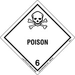 Labelmaster® Poison Label, Worded, PVC-Free Film, 100mm x 100mm, 25/Pack (HMSL80S)