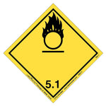 Labelmaster® Oxidizer Label, International, PVC-Free Film, 100mm x 100mm, 500/Roll (HSC11)
