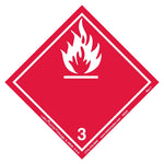 Labelmaster® Flammable Liquid Label, International, PVC-Free Film, 100mm x 100mm, 500/Roll (HSC6)