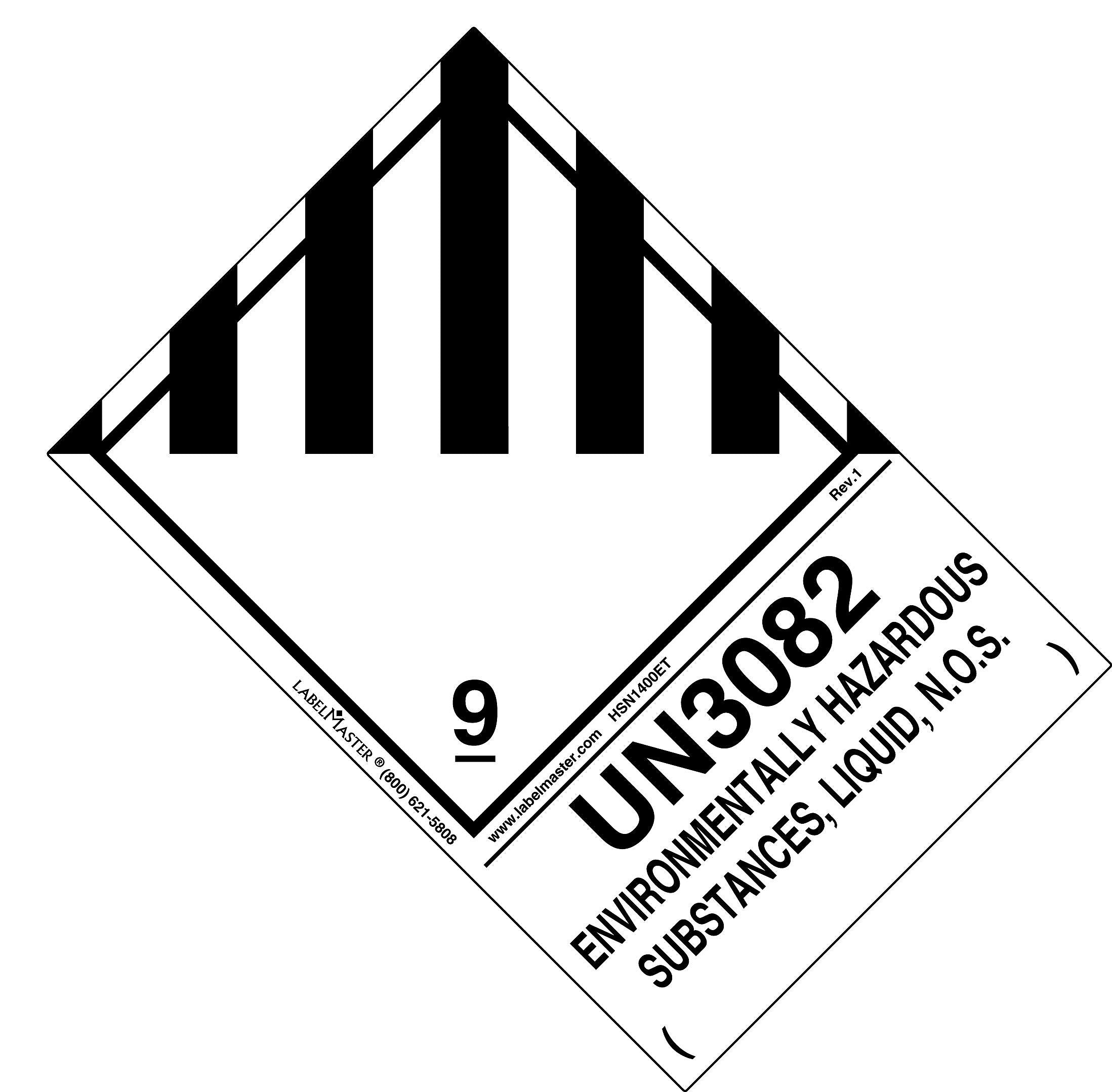 Labelmaster® UN3082 Environmentally Hazardous Substances, Liquid, N.O.S., 150mm x 100mm, 500/Roll (HSN1400ET)
