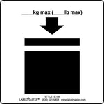 Labelmaster® Stacking Limitation by Weight Label, Paper, 4" x 4", 4" x 4", 500/Roll (IL168)