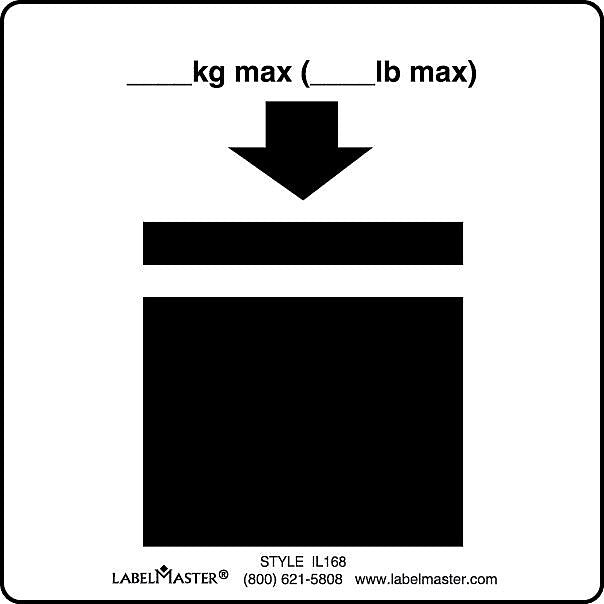 Labelmaster® Stacking Limitation by Weight Label, Paper, 4" x 4", 4" x 4", 500/Roll (IL168)