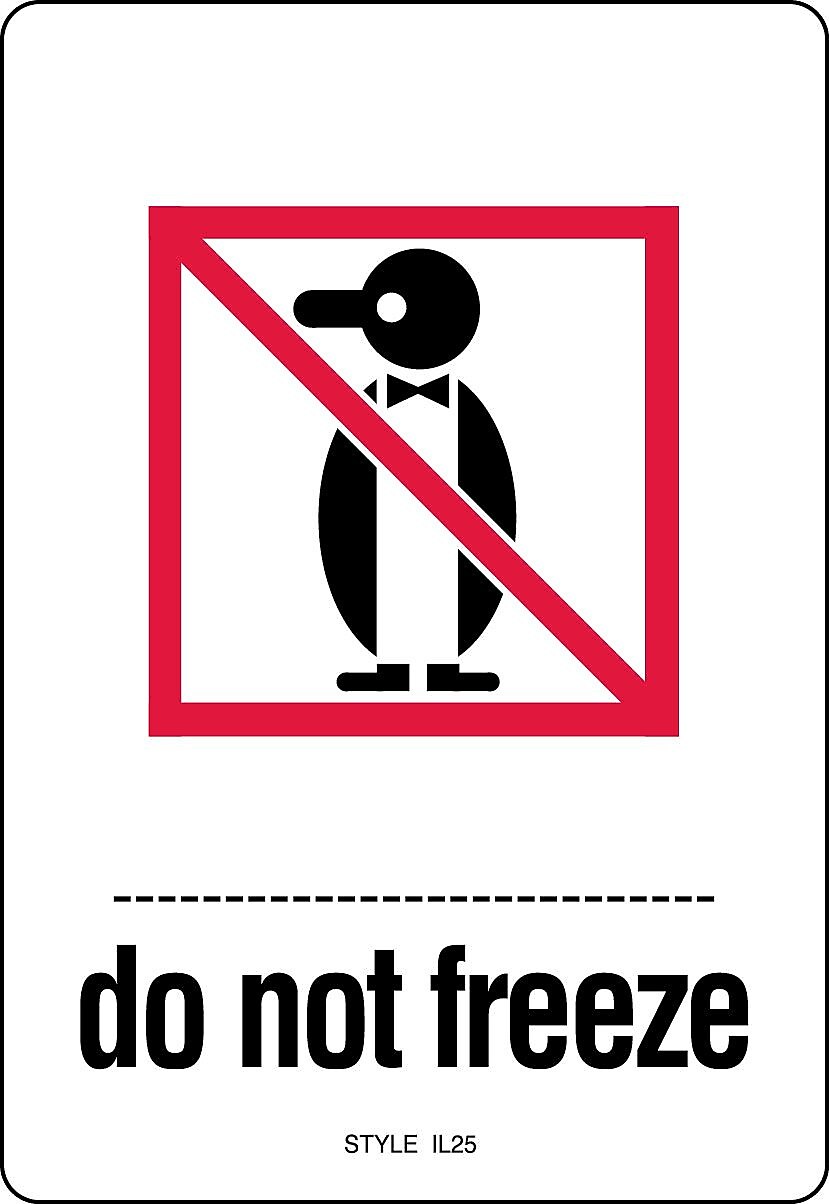Labelmaster® Do Not Freeze Label, 2 3/4" x 4", 500/Roll (IL25)