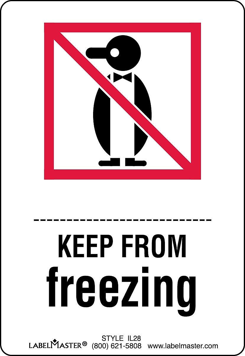 Labelmaster® Keep From Freezing Label, Paper, 2 3/4" x 4", 500/Roll (IL28)