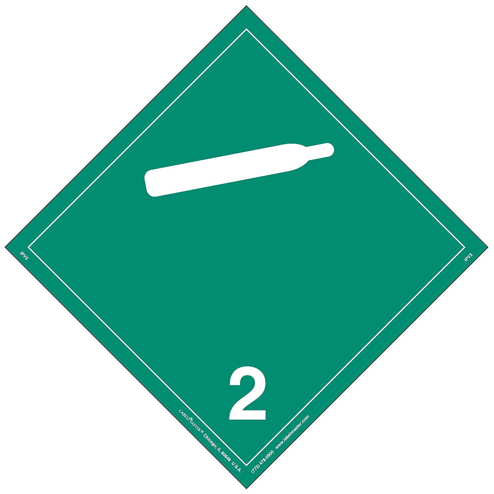 Labelmaster® Non-Flammable Gas Placard, International Wordless, Permanent Vinyl, 273mm x 273mm, 25/Pack (IPV3)