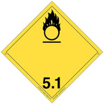 Labelmaster® Oxidizer Placard, International Wordless, Permanent Vinyl, 273mm x 273mm, 25/Pack (IPV6)