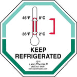 Labelmaster® Keep Refrigerated Label, Paper, 3" x 3", 3" x 3", 500/Roll (JR16)