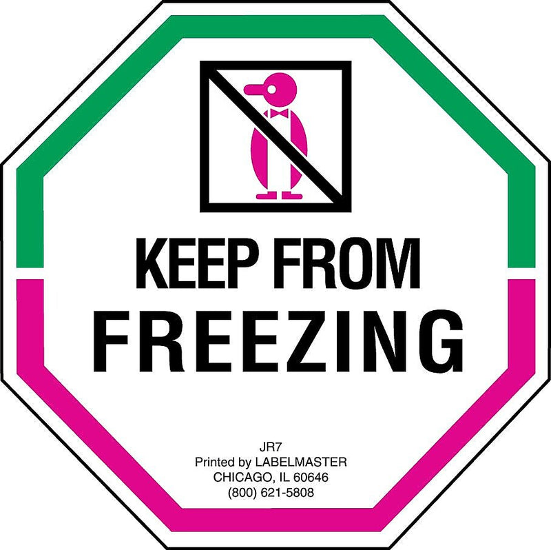 Labelmaster® Keep From Freezing Label, Paper, 3" x 3", 3" x 3", 500/Roll (JR7)