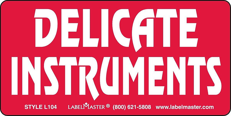 ColorBrite™ Delicate Instruments Label, Paper, 2" x 4", 2" x 4", 500/Roll (L104)
