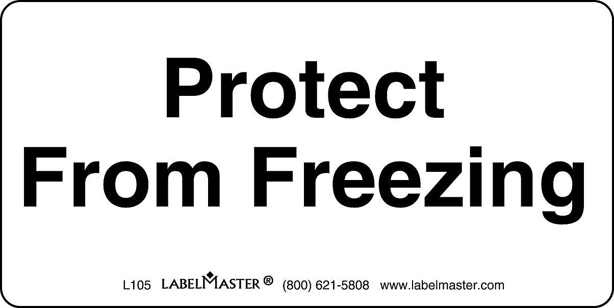 Labelmaster® Protect From Freezing Label, 2" x 4", 2" x 4", 500/Roll (L105)