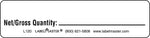 Labelmaster® Net/Gross Quantity Air Marking, Standard, 1" x 4", 500/Roll (L120)