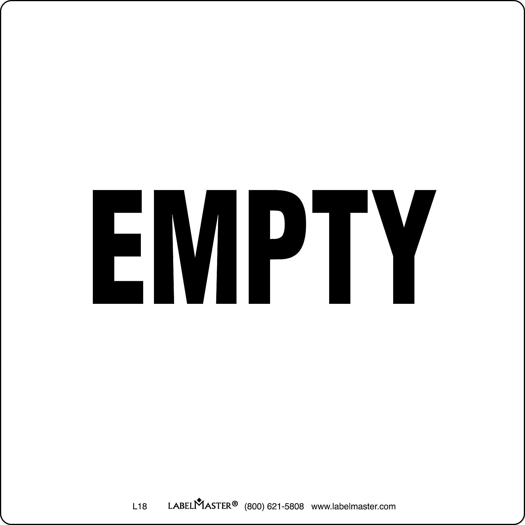 Labelmaster® Empty Label, Paper, 152mm x 152mm, 152mm x 152mm, 500/Roll (L18)