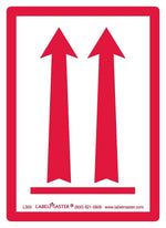 Labelmaster® Red Arrows Up Air Label, Paper 2 15/16" x 4 1/8", 2.3125" x 4.125", 50/Pack (L305S)