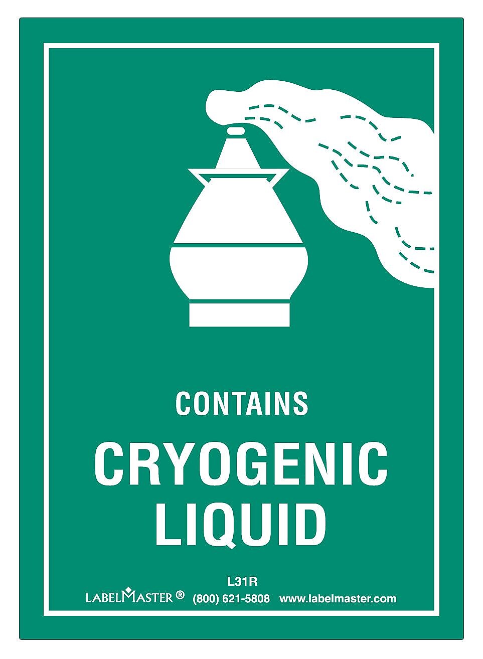 Labelmaster® Cryogenic Liquid Label, 105mm x 75mm, 500/Roll (L31R)