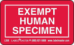 Labelmaster® Exempt Specimen Label, Human, 1.375" x 2.25", 1000/Roll (L358)