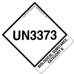 Labelmaster® UN3373 Label, With Tab, 4" x 4 3/4", 4" x 4.75", 500/Roll (L380)