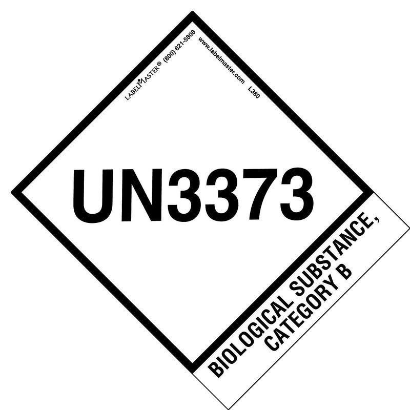 Labelmaster® UN3373 Label, With Tab, 4" x 4 3/4", 4" x 4.75", 500/Roll (L380)