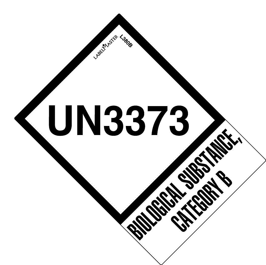 Labelmaster® UN3373 Label, With Tab, 2" x 2 3/4", 2" x 2.75", 500/Roll (L380B)