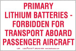 Labelmaster® DOT Lithium Battery Marking, Paper, 6" x 4", 4" x 6", 500/Roll (L385)